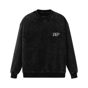 IREP Super Heavyweight Oversized Sweatshirt - Faded Black PODpartner 