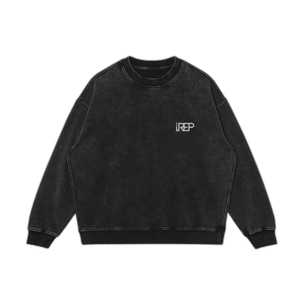 IREP Super Heavyweight Oversized Sweatshirt - Faded Black PODpartner 