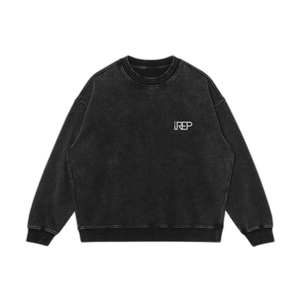 IREP Super Heavyweight Oversized Sweatshirt - Faded Black PODpartner 