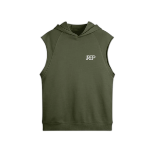 IREP Oversized Washed Sleeveless Hoodie - Rifle Green PODpartner 