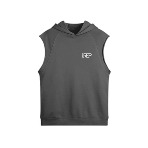 IREP Oversized Washed Sleeveless Hoodie - Dark Gray PODpartner 