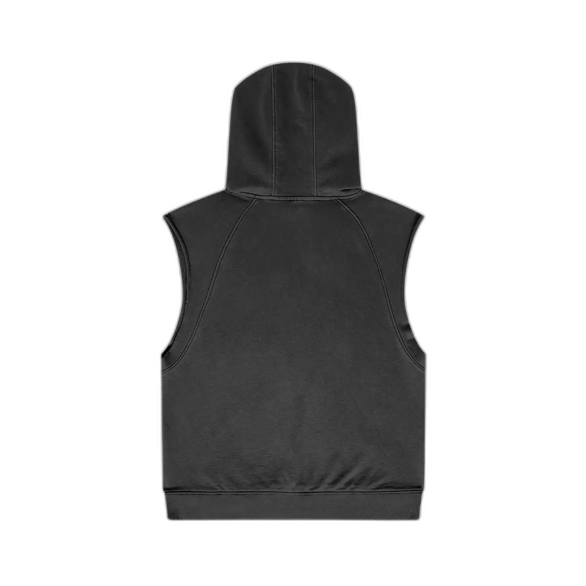 IREP Oversized Washed Sleeveless Hoodie - Black PODpartner 