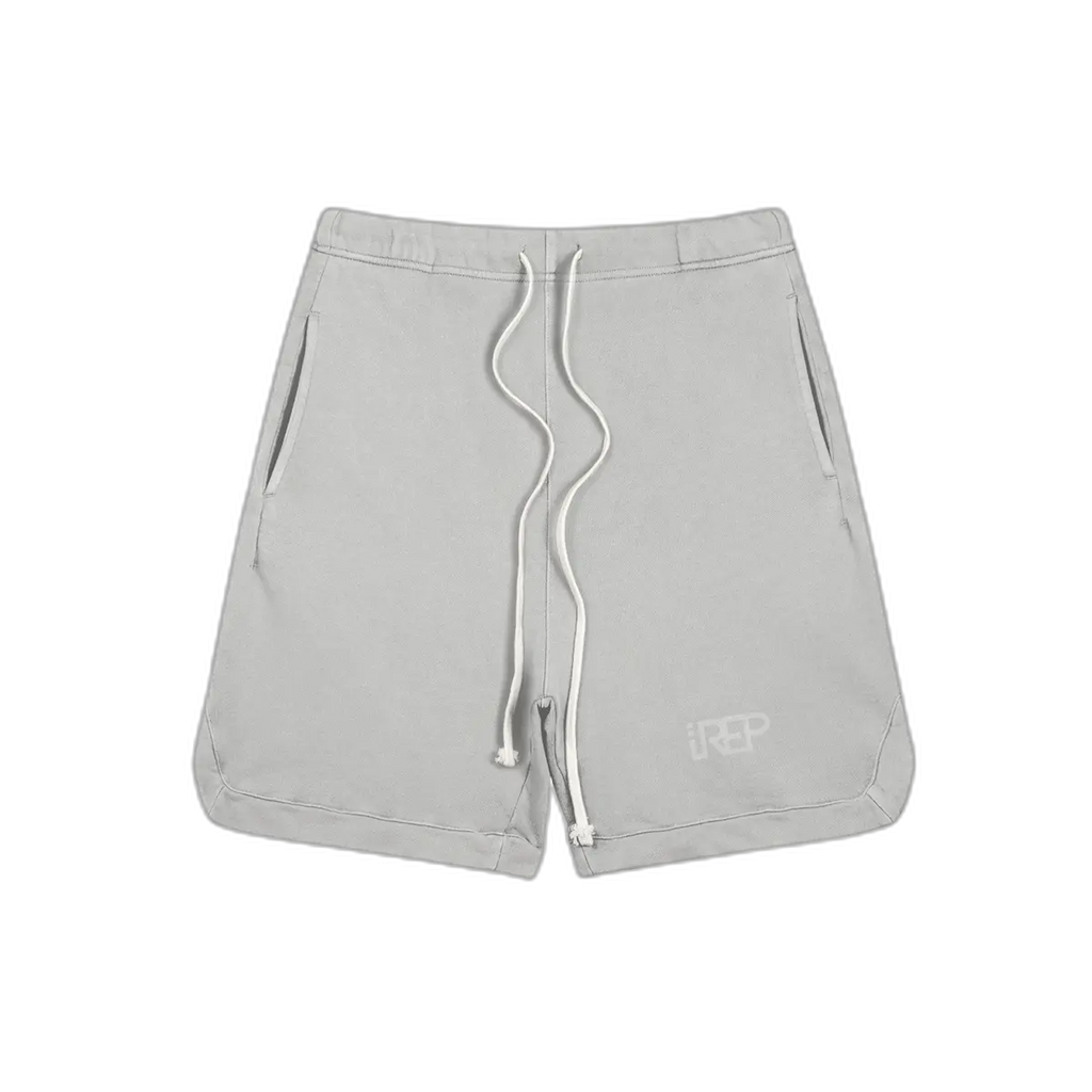 IREP Washed Effect Sweat Shorts - Light Gray PODpartner 