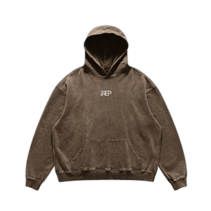 IREP Super Heavyweight Oversized Faded Hoodie - Brown PODpartner 