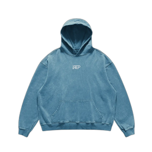 IREP Super Heavyweight Oversized Faded Hoodie - Shadow Blue PODpartner 