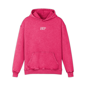 IREP Super Heavyweight Oversized Faded Hoodie - Dark Pink PODpartner 