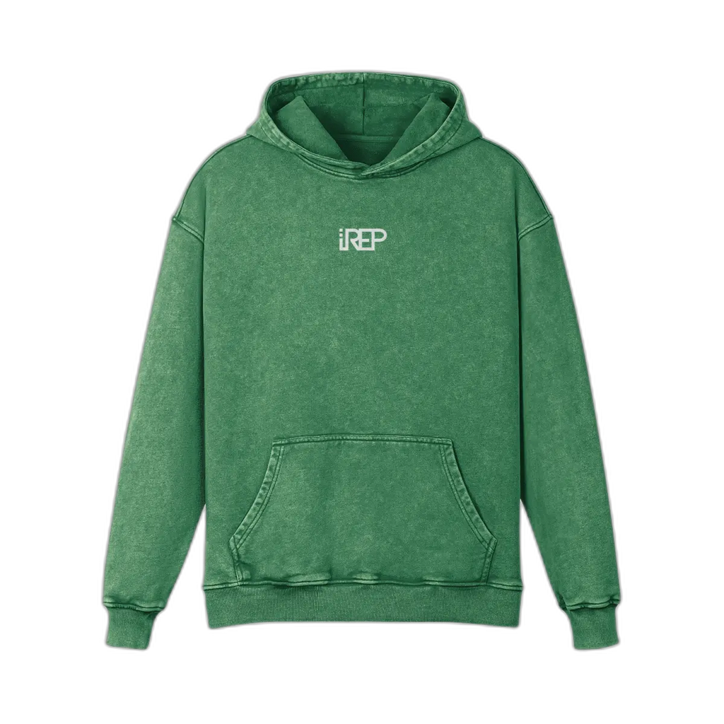 IREP Super Heavyweight Oversized Faded Hoodie - Cactus Green PODpartner 