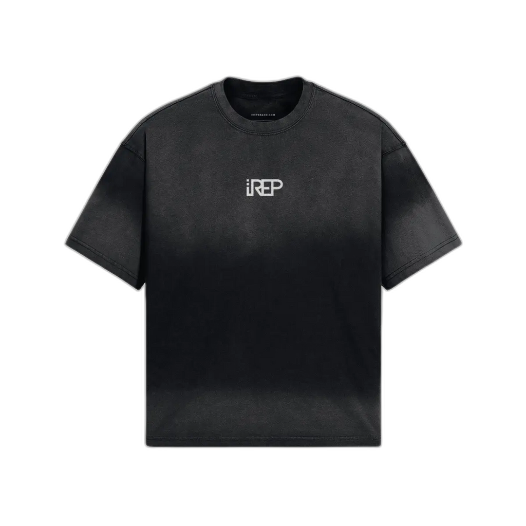 IREP Boxy Tie-dyed T-Shirt - Black PODpartner 