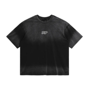 IREP Boxy Tie-dyed T-Shirt - Black PODpartner 