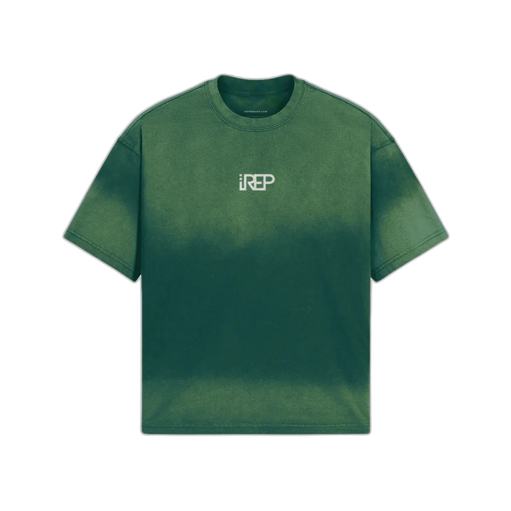 IREP Boxy Tie-dyed T-Shirt - Mineral Green PODpartner 