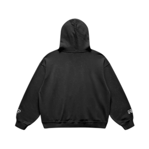 IREP Super Heavyweight Oversized Retro Hoodie - Faded Black PODpartner 