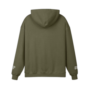 IREP Super Heavyweight Oversized Retro Hoodie - Olive Green PODpartner 