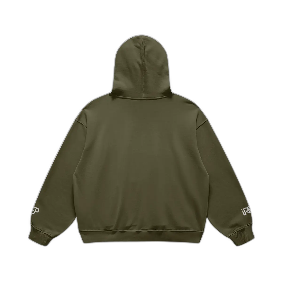 IREP Super Heavyweight Oversized Retro Hoodie - Olive Green PODpartner 