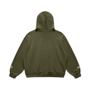 IREP Super Heavyweight Oversized Retro Hoodie - Olive Green PODpartner 