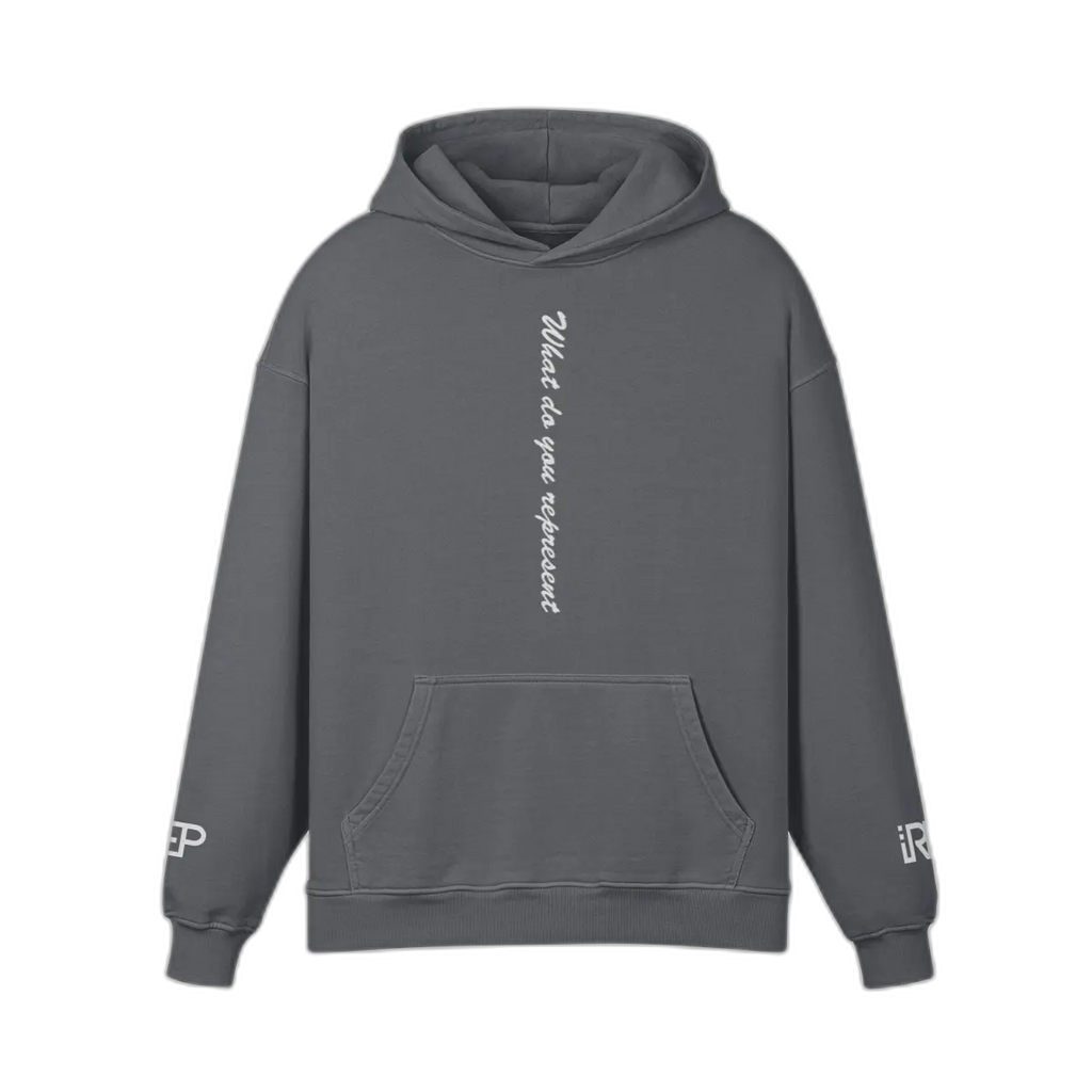 IREP Super Heavyweight Oversized Retro Hoodie - Carbon Gray PODpartner 