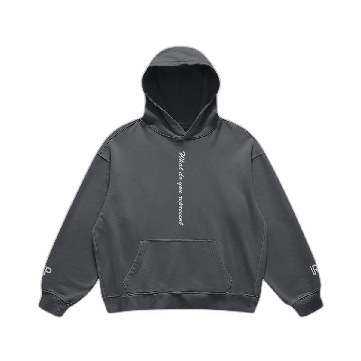 IREP Super Heavyweight Oversized Retro Hoodie - Carbon Gray PODpartner 