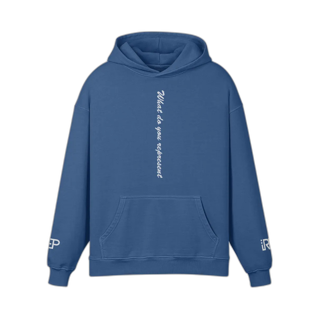 IREP Super Heavyweight Oversized Retro Hoodie - Kashmir Blue PODpartner 