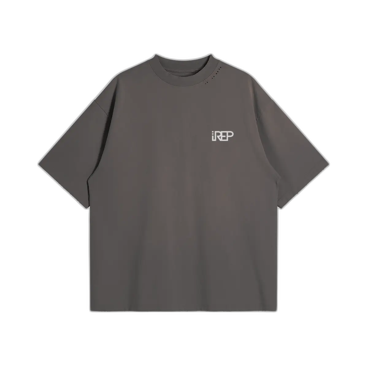 IREP Oversized Sun Faded Distressed T-Shirt - Smoky Gray PODpartner 