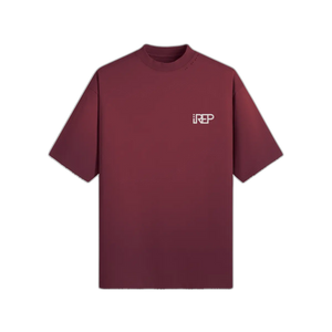 IREP Oversized Sun Faded Distressed T-Shirt - Burgundy PODpartner 