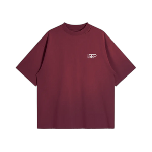 IREP Oversized Sun Faded Distressed T-Shirt - Burgundy PODpartner 