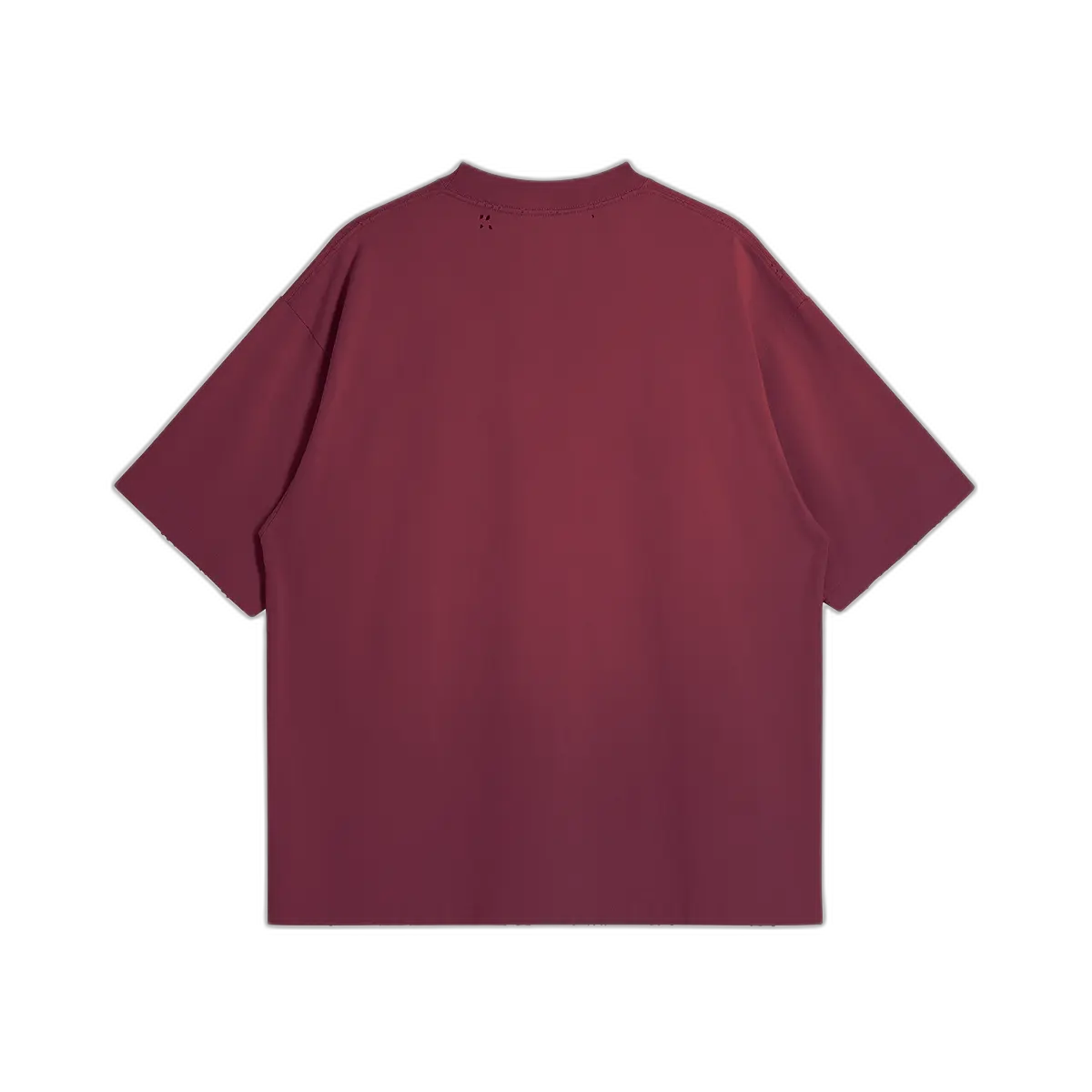 IREP Oversized Sun Faded Distressed T-Shirt - Burgundy PODpartner 