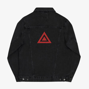 IREP Denim Jacket - Black/Red Printful 