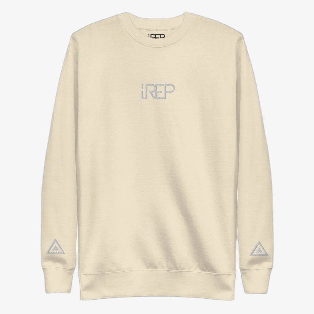 IREP Middle Logo Sweatshirt - Bone/White - iRepBrand