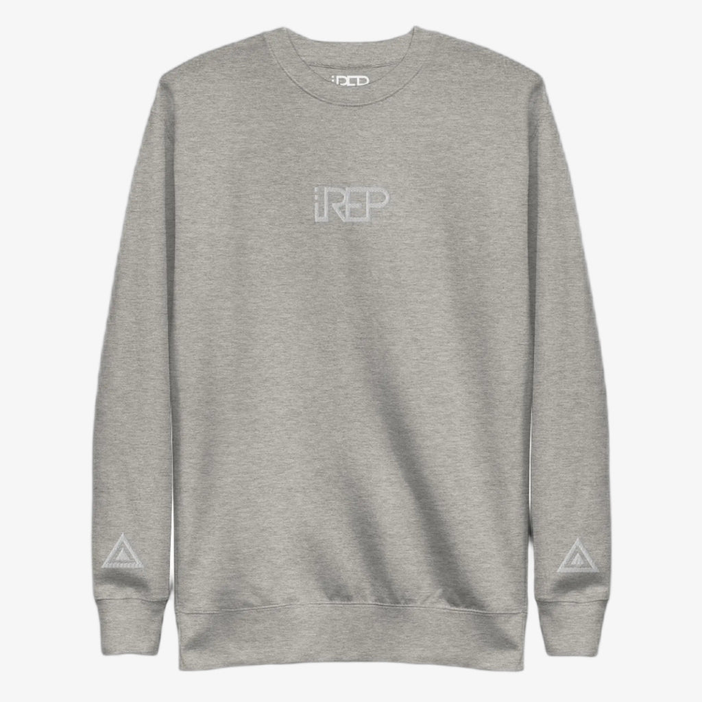 IREP Middle Logo Sweatshirt - Gray/White - iRepBrand