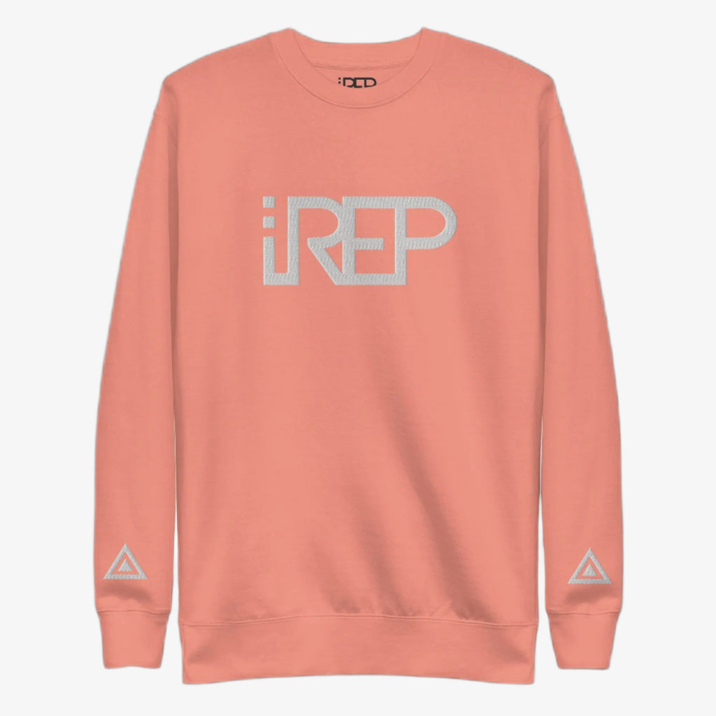 IREP Middle Large Logo Sweatshirt - Rose/White - iRepBrand