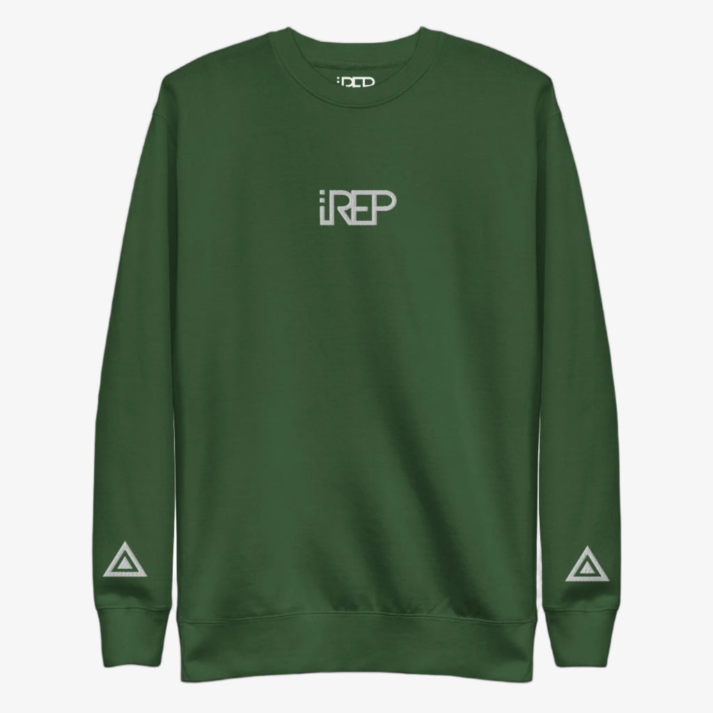 IREP Middle Logo Sweatshirt - Forest Green/White - iRepBrand