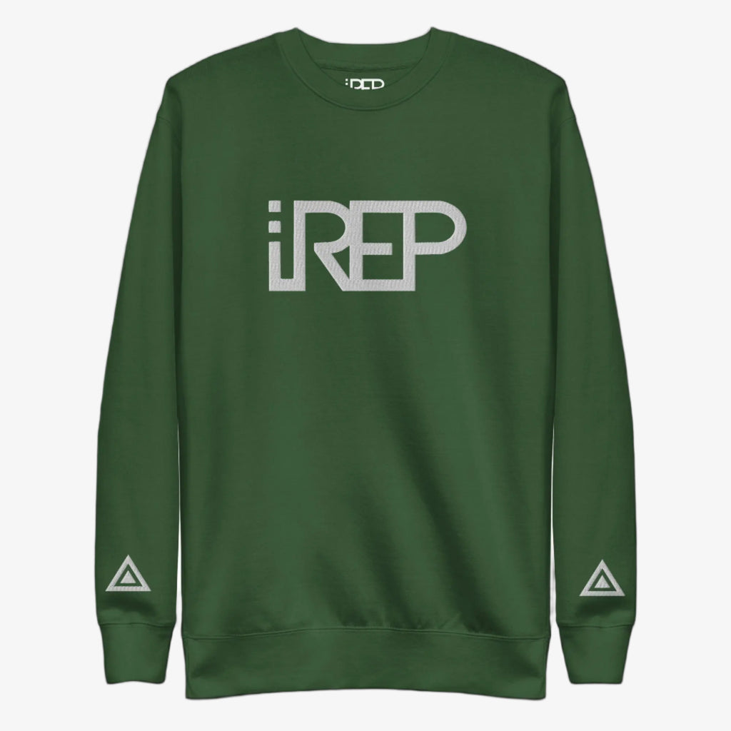 IREP Middle Large Logo Sweatshirt - Forest Green/White - iRepBrand