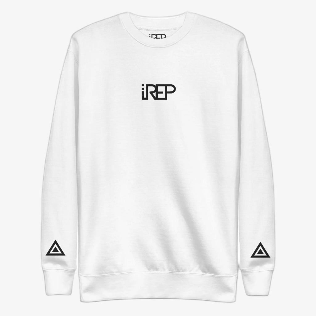 IREP Middle Logo Sweatshirt - White/Black - iRepBrand