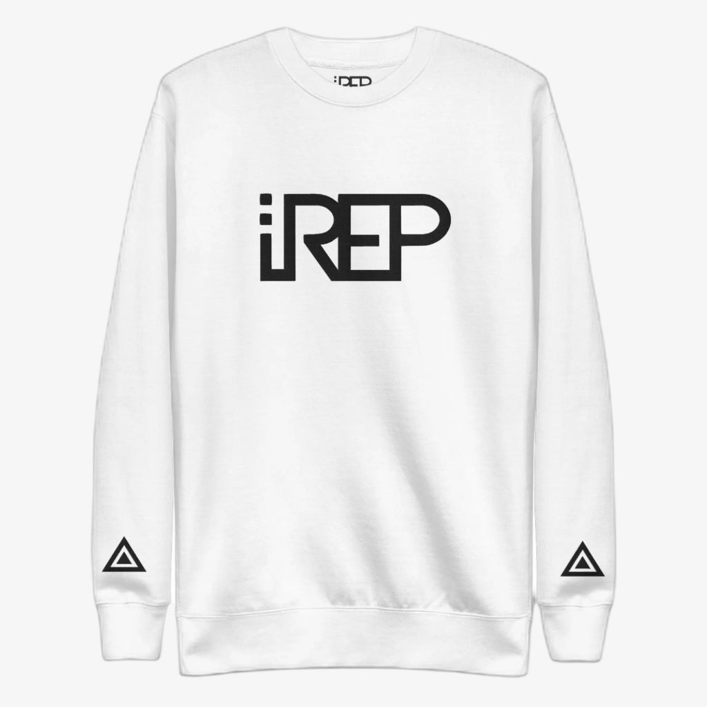 IREP Middle Large Logo Sweatshirt - White/Black - iRepBrand